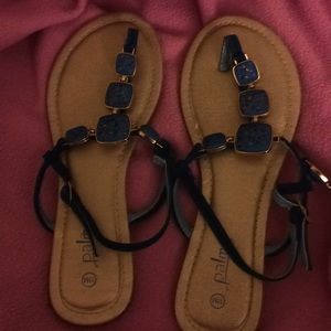 Blue sandals size 11